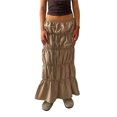 thumbnail image 6 of Cargo Skirts y2k Clothes Women Solid Color Elastic Low Waist Ruched Long Skirt Grunge Aesthetic Skirt Streetwear-As photo shows-M, 6 of 7