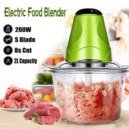 220V Electric Meat Grinder MIni Automatic Quick Mince 250W Multi-function Household Stainless Steel Meats Mincer Machine Stirrer (Best Meat For Mince)