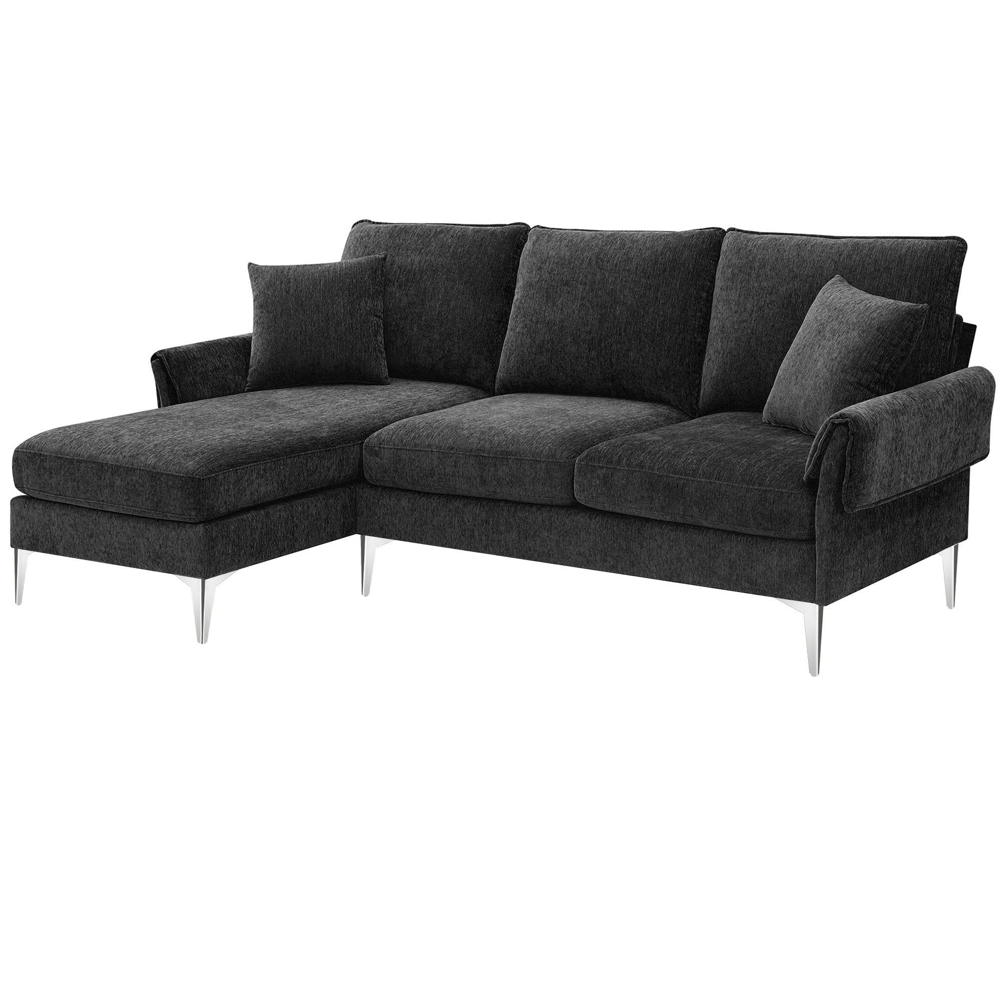 Royard Oaktree 84" Convertible Sectional Sofa, L Shaped Couches with
