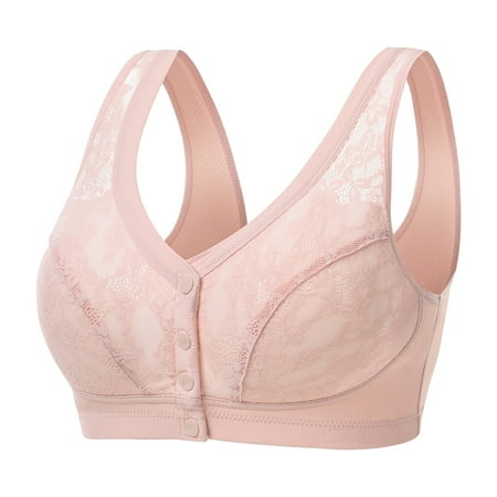 HYSYSB Sports Bras for Women balconette Bras for Women bras No Underwire Full Support seamless Bra bra for Elderly Comfort Sleep Yoga Bras Bra Tops Underwear comfortable Sports Bras Pink S
