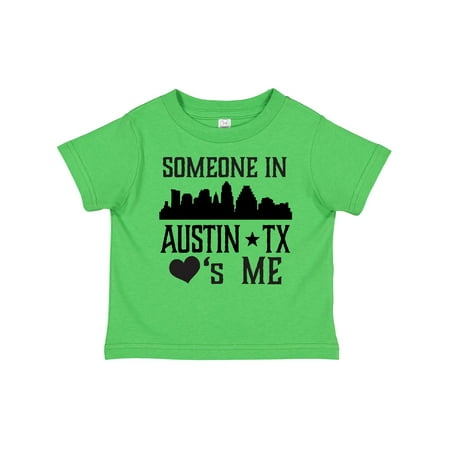 

Inktastic Austin Texas Someone Loves Me Skyline Gift Toddler Boy or Toddler Girl T-Shirt