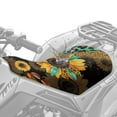 thumbnail image 2 of Renewold All-Weather ATV Seat Cover 25x10 Inch, Waterproof Mud-Proof ATV Decorative Accessories for Hunting/Riding, Fits for Honda/Yamaha/Polaris, Sunflower Leopard Print Green, 2 of 7