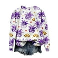 thumbnail image 6 of Mardi Gras Fleece Lined Sweatshirts for Women Funny Graphic Crew Neck Holiday Sweatshirts Trendy Casual Long Sleeve Carnival Tops Ladies Mardi Gras Shirts 2026, 6 of 7