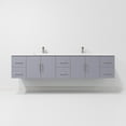 thumbnail image 5 of Geneva 84 in. W Dark Grey Double Bath Vanity, Cultured Marble Top, and Faucet Set, 5 of 11