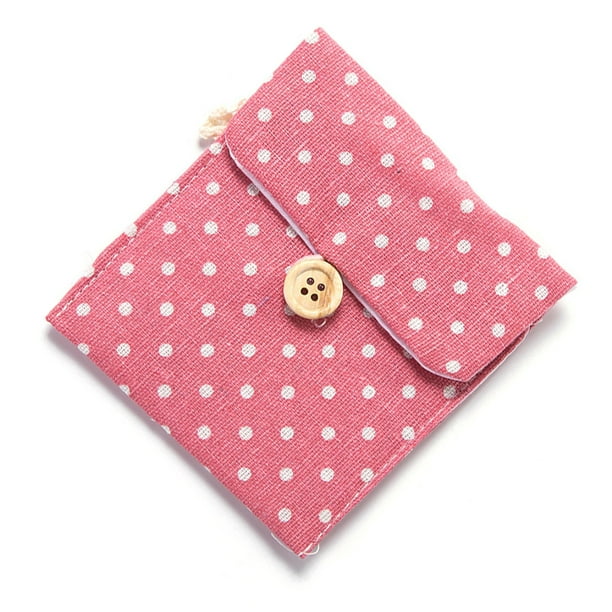 Injueey Monedero para mujer, soporte para tampones, almohadilla sanitaria, organizador de gran capacidad, bolsa de almacenamiento, bolsa de Almacenamiento y organización del hogar Rosa