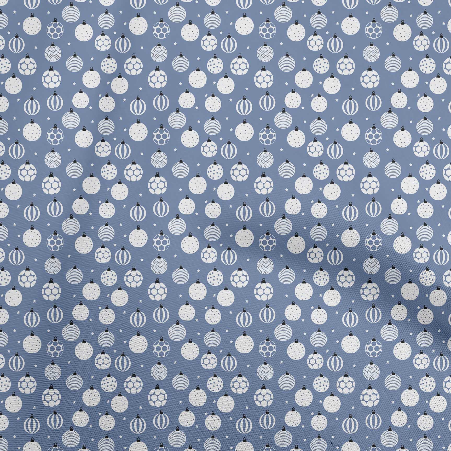 oneOone Cotton Poplin Dusty Blue Fabric Christmas Diy Clothing Quilting Fabric Print Fabric By Yard 56 Inch Wide