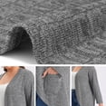 thumbnail image 6 of GRACE & GRANDEUR Women's Plus Size Open Front Cardigan Ribbed Knit Long Sleeve Casual Sweaters Cardigans with Pockets 1X Gray, 6 of 7
