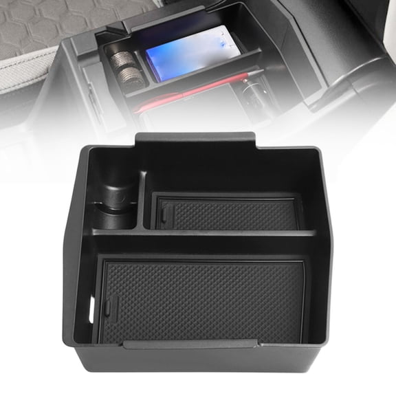 CozeLy Center Console Organizer for 2025 2026 Car Armrest Storage Box Insert Tray Black Console Tray Organizer for Vehicle Interior Organization