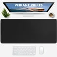 thumbnail image 4 of Big Black Gaming Mouse Pad - 31.5x11.8in XL Large Computer Mat, Long Keyboard Pad with Non-Slip Rubber Base, Stitched Edges, Perfect for Gaming and Home Office, 4 of 6
