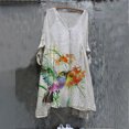 thumbnail image 1 of CEHVOM Robe Vintage pour Femmes, Grande Taille, Vacances, Florale, Manches 3/4, Robes Vintage, 1 of 5
