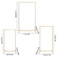 thumbnail image 2 of 3-Piece Gold Wedding Arch Stand Set Metal Backdrop Stands in 3 Sizes with 28.66 lbs Max Capacity for Ceremony, 2 of 10