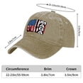 thumbnail image 3 of Vintage Washed Baseball Cap for Men and Women, Adjustable Low Profile Dad Hat, Cotton Curved Brim Casual Outdoor Hat,Conservative MAGA Flag, 3 of 8