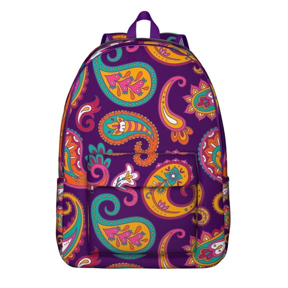 Chic Paisley Backpack for Women Teens, Boho Durable Daypack for School College, Laptop Bag with Multiple Pockets, Perfect Gift Idea