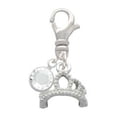 thumbnail image 2 of Delight Jewelry Silvertone Tiara - Silvertone Clip on Charm with Clear Crystal Drop, 2 of 4