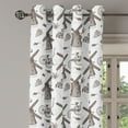 thumbnail image 2 of Ambesonne Dutch Grommet Curtain, Windmills and Tulips, 50" x 96", Brown and White, 2 of 6