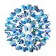 thumbnail image 1 of 200 pegatinas de mariposas para pared, calcomanías de mariposas rústicas hechas a mano. Azul, 1 of 9