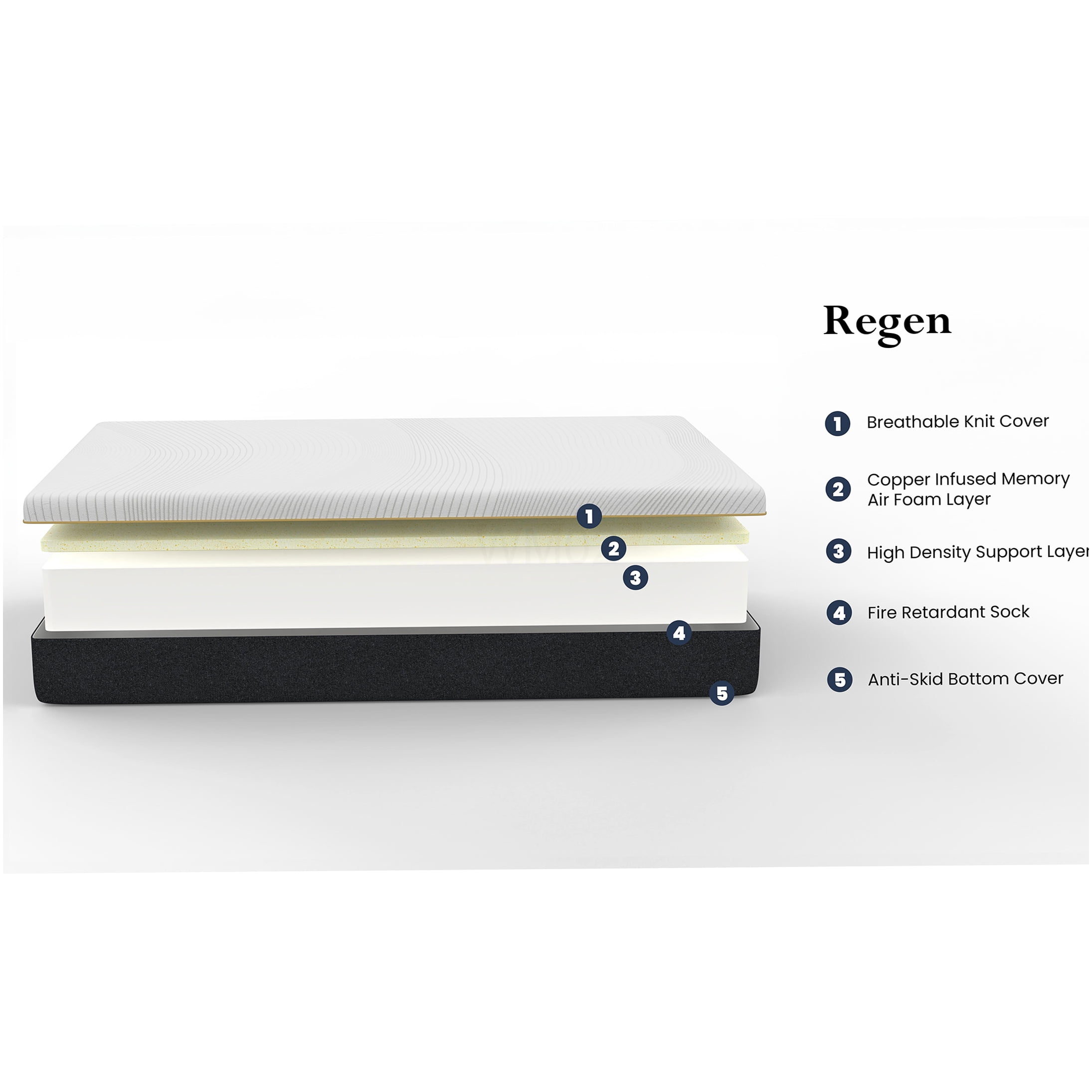 King Size 8 Inch Copper Gel Memory Foam Mattress, Medium Firm Support, CertiPUR-US Certified, Motion Isolation & Cooling Comfort