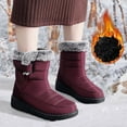 thumbnail image 2 of Mostsola Winter Snow Boots for Women Anti-Slip Platform Booties Hook Loop Warm Mid Calf Boots, 2 of 6