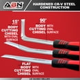 thumbnail image 2 of ABN Auto Trim Removal Tool Kit 3pc - Straight and Angled Car Pry Tool Kit, 2 of 7