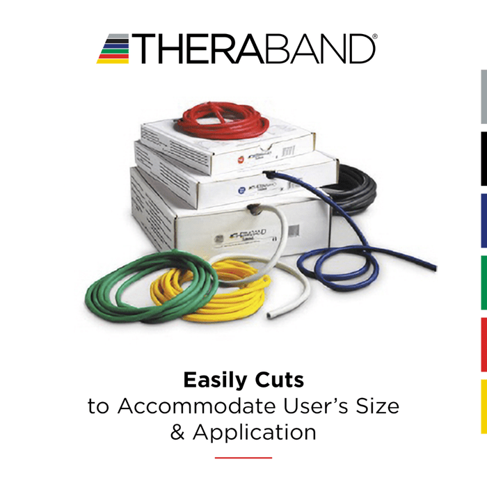 TheraBand Professional Latex Resistance Tubing, 100 Foot, Tan, Extra Thin, Beginner Level 1