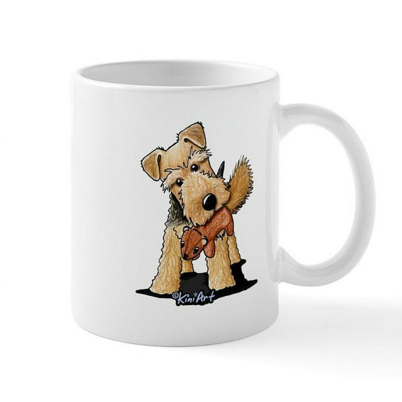 CafePress - Welsh Terrier With Squirrel Mug - 11 oz Ceramic Mug - Novelty Coffee Tea Cup
