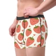thumbnail image 2 of Sikiie Hand Drawn Strawberry Print Men's Boxer Briefs, Elastic Waistband Boxer Briefs Leggings-Large, 2 of 5