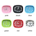 thumbnail image 4 of Tssuoun Alarm Clock Bedside Professional Solid Color Square Tabletop Analog Clocks Time Reminding Device Times Telling Tools Accessory Red, 4 of 7
