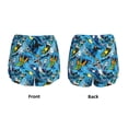thumbnail image 3 of Balery snow board blue Pantalones cortos deportivos para mujer con forro y dos bolsillos, elásticos, para entrenamiento, gimnasio, yoga-Small, 3 of 7