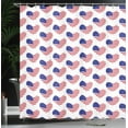 thumbnail image 4 of Ambesonne 4th of July Shower Curtain, Heart Shaped Flags, 69"Wx84"L, Red White and Navy Blue, 4 of 5