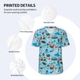 thumbnail image 3 of Lsque Animal Pirate Pattern Mens Polo Golf Shirts Funny Graphics Shorts Sleeve Button Shirts Baseball T-shirt-X-Large, 3 of 7