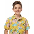 thumbnail image 2 of SpongeBob SquarePants Boys Cotton Graphic Button Up Shirt with Short Sleeves, Sizes 4-18, 2 of 6