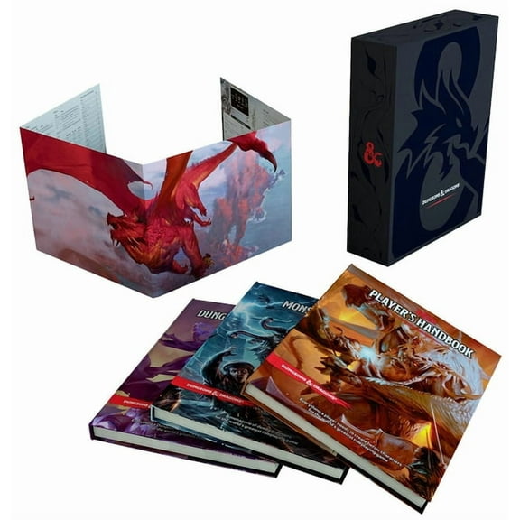 Dungeons & Dragons Dungeons & Dragons Core Rulebooks Gift Set (Special Foil Covers Edition with Slipcase, Player's Handbook, Dungeon Master, (Hardcover)