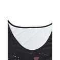 thumbnail image 5 of Gvmfive Women Long Sheer Sleeve V Neck Printed Midi Dress Party, 5 of 8