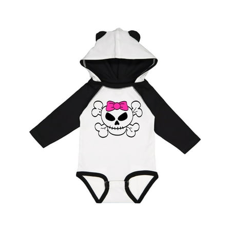 

Inktastic Skull with Bow Gift Baby Girl Long Sleeve Bodysuit