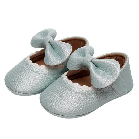 

yinguo girls single shoes ruffles bowknot first walkers shoes toddler sandals princess shoes green 13
