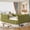 Green, variant on PureDashio Full Size Upholstered Floor Bed,Montessori Floor Bed with Full Surround Safety Rails & Wooden Slat Support, No Box Spring Needed,Green