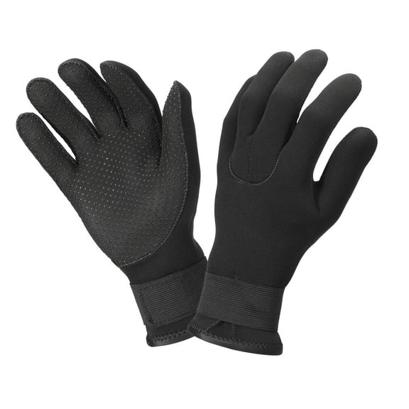 Uxcell 3mm Neoprene Diving Gloves Wetsuit Dive Gloves Five Finger Surfing Scuba Gloves Black, M 1 Pair