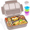 thumbnail image 1 of Fiambrera Bento Box con forma de concha y tortuga para adultos con 4 compartimentos, 1 of 7