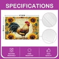 thumbnail image 2 of Erosebridal Vintage Rooster Place Mats Set of 4 for in Door Dinning, Chic Sunflower Table Place Mats for in Door Dining, Rustic Farmhouse Kitchen Decor, 2 of 4