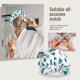 thumbnail image 7 of Conch Dark Green Silk Bonnet for Sleeping Women Men, Adjustable Elastic Satin Bonnet Bonnet for Sleeping, Soft Similar Silk Curly Cuteness Hair Bonnet for Sleeping, 7 of 7