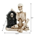 thumbnail image 2 of Flora Bunda HW2638E Skeleton & Tombstone w/ Color Changing LED Lights, Ployresin FT-2638E, 2 of 3