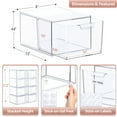 thumbnail image 3 of Sorbus 8 Pack Makeup Organizer - Clear Stackable Acrylic Drawer Plastic Storage Bins for Organization and Storage, 3 of 3