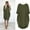 Army Green, variant on IDALL Plus Size Dresses,Long Sleeve Dress Womens Pocket Loose Dress Ladies Crew Neck Casual Long Tops Dress Plus Size Elegant Dresses,Womens Dresses,Casual Dresses for Women Black Dress 2XL