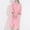 Pink, variant on Abomasnow Women's Short Sleeve Zip Front Knit Nightgowns Full Length Cotton Robes Casual Loose Fit Housecoat Loungewear with Pockets