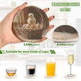 thumbnail image 4 of BZSMCE 6Pcs Drink Coasters With Holder 3.94Inch Cut Chicken Baby Stand on Basket Creative Coil Coaster Coasters Colors Absorbent Coasters for Drinks Coasters Set Thicken Heat for Home Table, 4 of 7