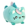 thumbnail image 3 of Aurora - Small Green Tasty Peach - 7" Moon Blossom Meowchi - Enchanting Stuffed Animal, 3 of 7