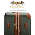 thumbnail image 3 of ITALIA Vintage 3 Piece Expandable Retro Luggage Set (Olive Green), 3 of 12