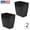 Black, variant on iDesign Plastic Bathroom Vanity Trash Can, 2.5 Gallon/9.5L. Modern Garbage Can for Bedroom, Office, 4-Pack, Frost