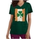 thumbnail image 3 of TaTaai Womens St Patricks Day Print Short Sleeve V Neck Pocket Top Loose Fit Casual Nursing Uniform Tunic Holiday Gift, 3 of 5