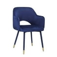 thumbnail image 2 of ACME Applewood Accent Chair, Ocean Blue Velvet & Gold, 2 of 5